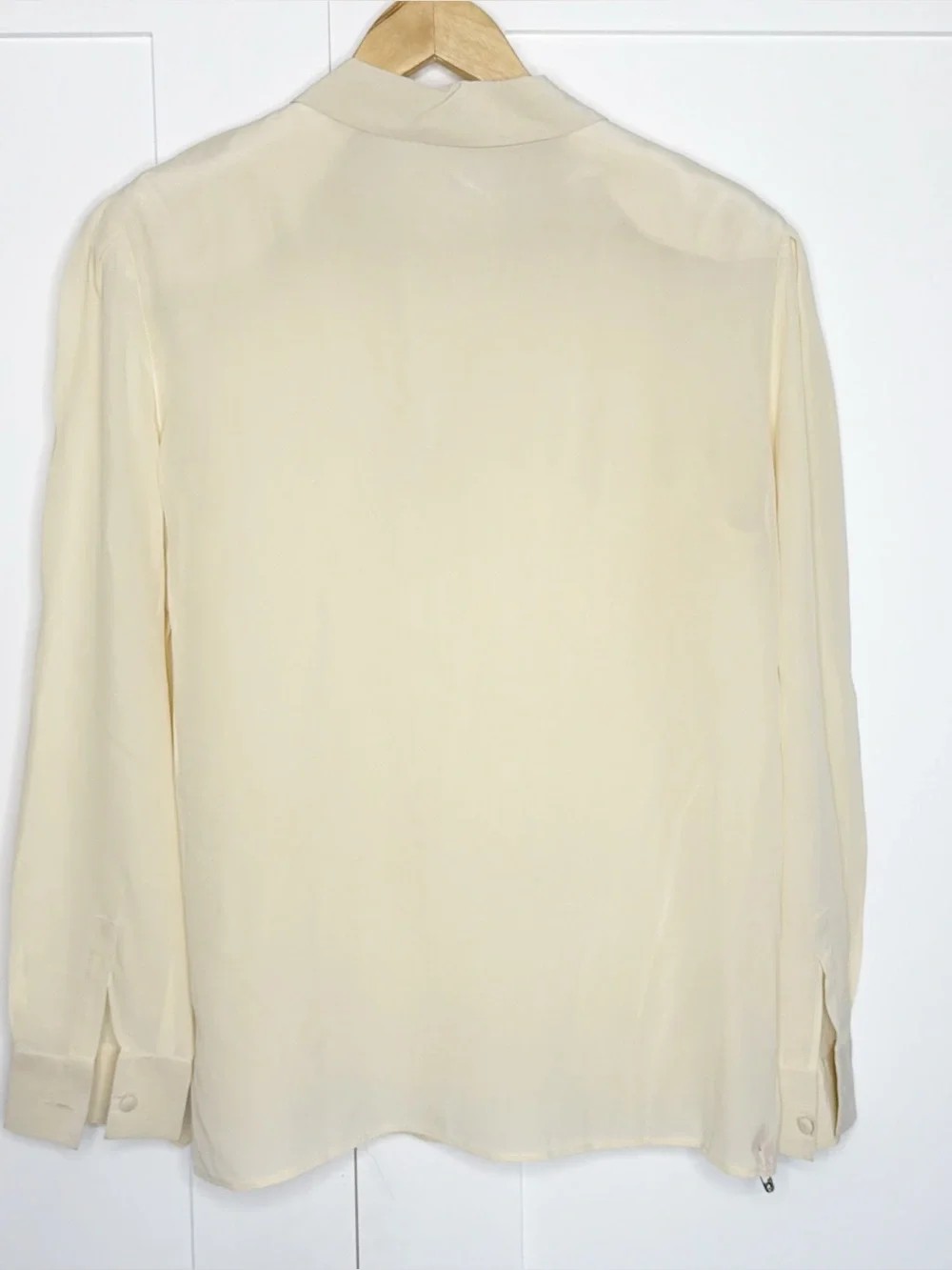 EMPORIO ARMANI Emporio Armani silk blouse 46 10 medium large cream ivory career - Picture 4 of 8